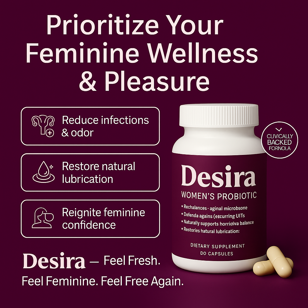 Desira™ the first 4-in-1Vaginal Microbiome Restorer designed to target every critical aspect of women’s intimate health.
