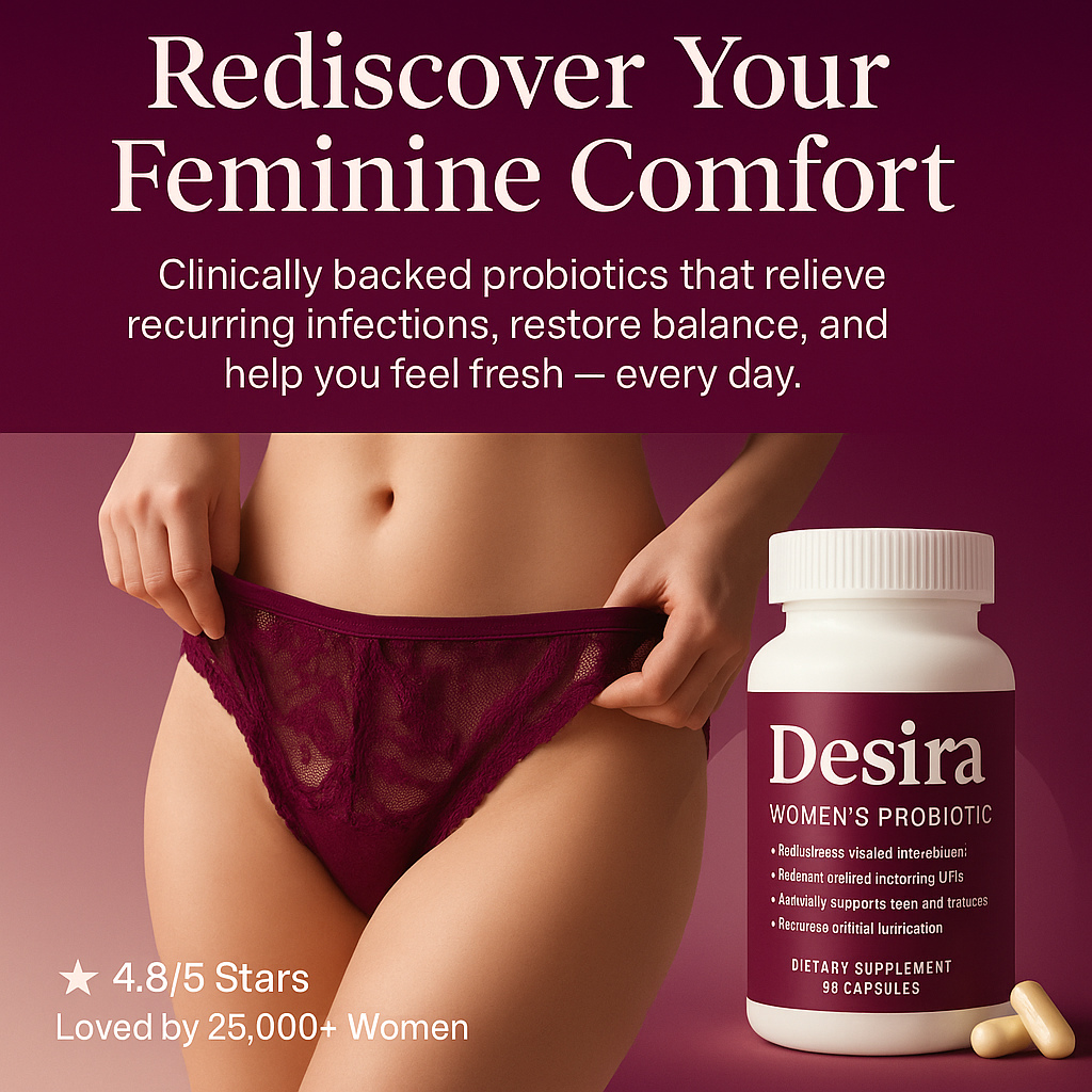 Desira™ the first 4-in-1Vaginal Microbiome Restorer designed to target every critical aspect of women’s intimate health.