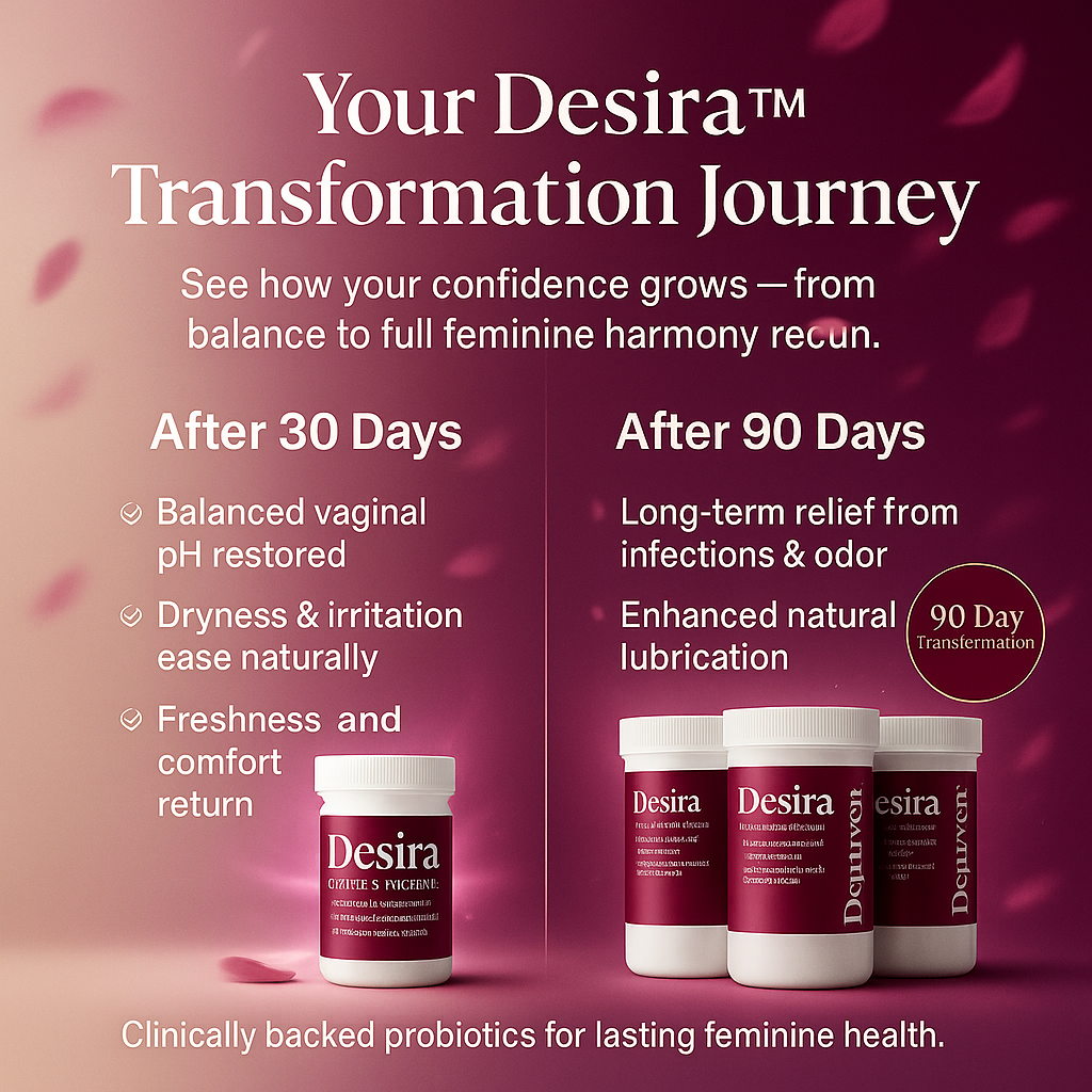 Desira™ the first 4-in-1Vaginal Microbiome Restorer designed to target every critical aspect of women’s intimate health.