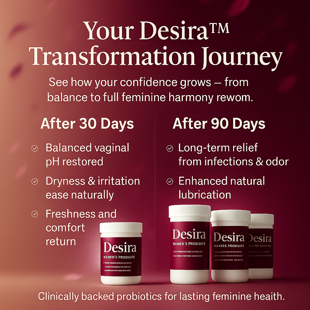 Desira™ the first 4-in-1Vaginal Microbiome Restorer designed to target every critical aspect of women’s intimate health.