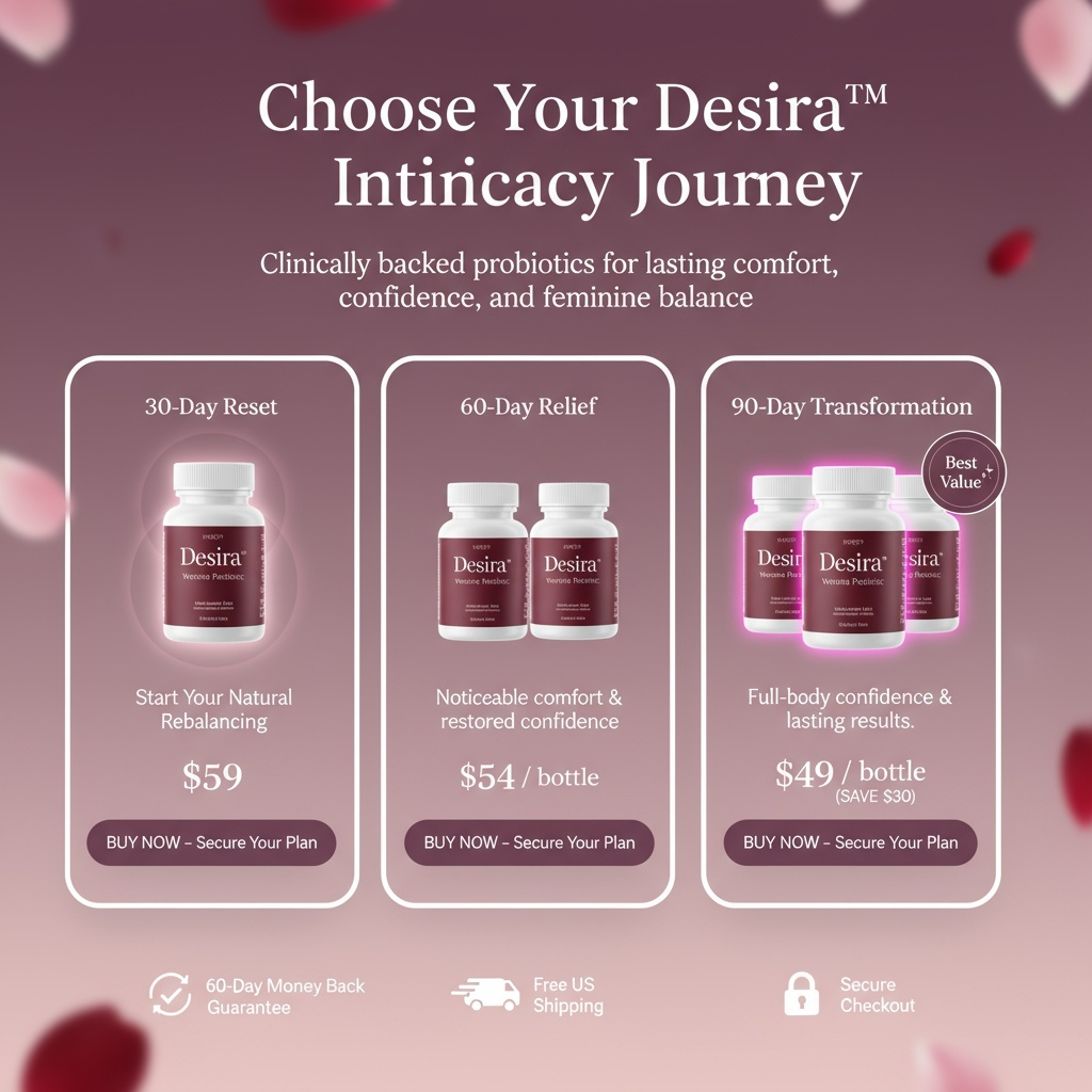 Desira™ the first 4-in-1Vaginal Microbiome Restorer designed to target every critical aspect of women’s intimate health.