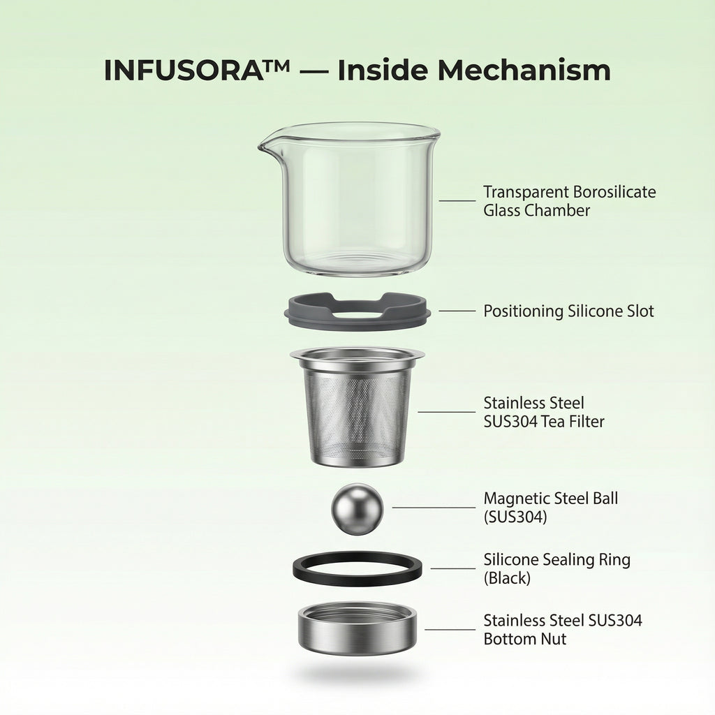 INFUSORA™ Teapot I Never Drink Bitter Tea Again.