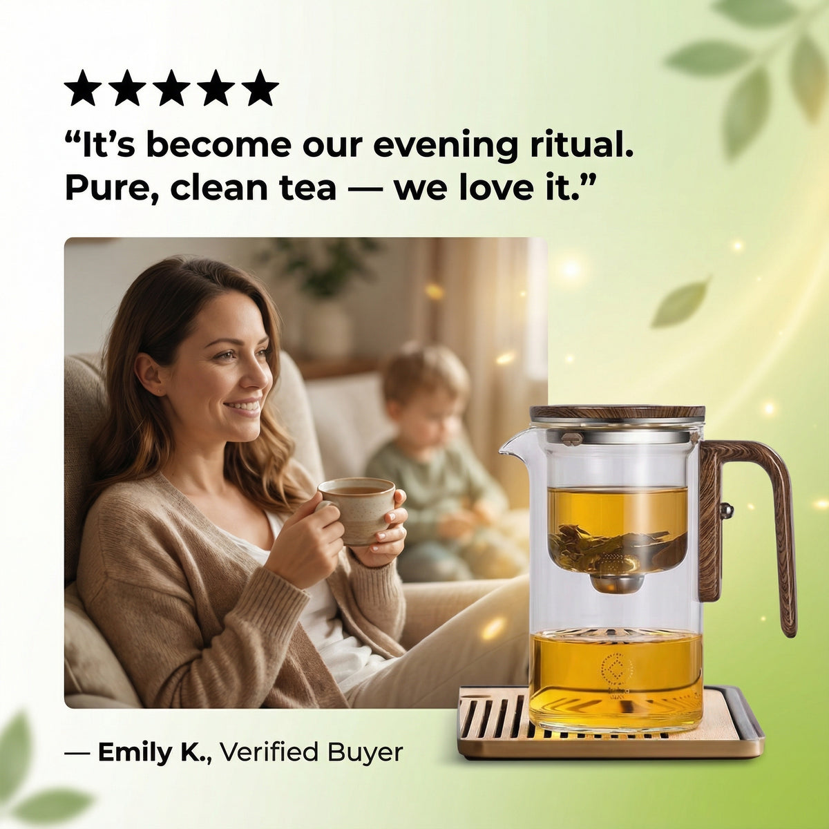 INFUSORA™ Teapot I Never Drink Bitter Tea Again.