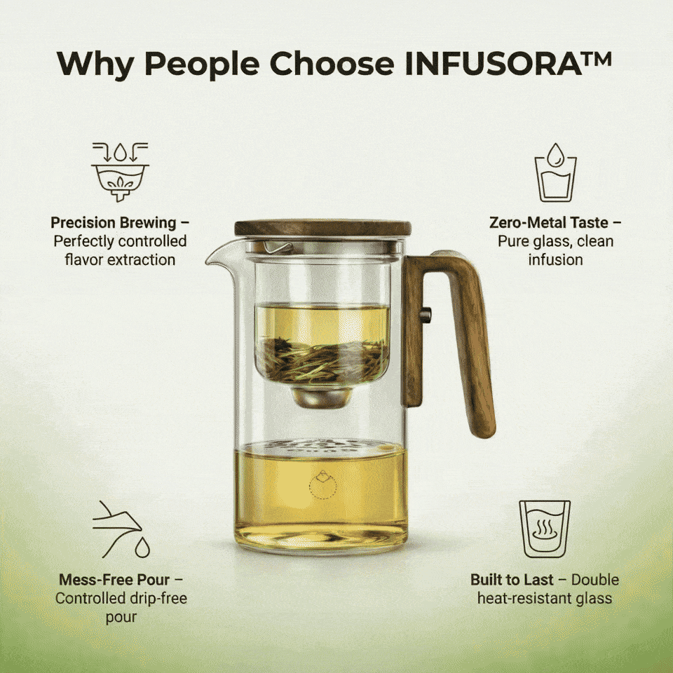 INFUSORA™ Teapot I Never Drink Bitter Tea Again.
